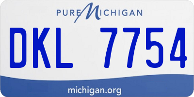 MI license plate DKL7754