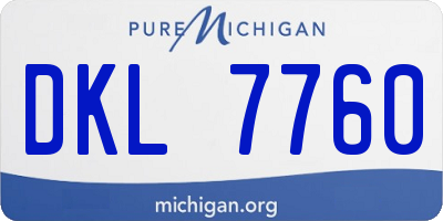 MI license plate DKL7760