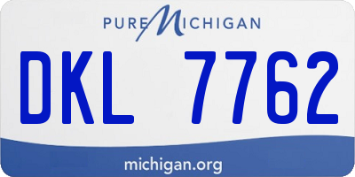 MI license plate DKL7762