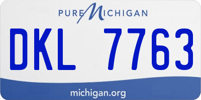 MI license plate DKL7763