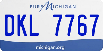 MI license plate DKL7767