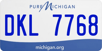MI license plate DKL7768