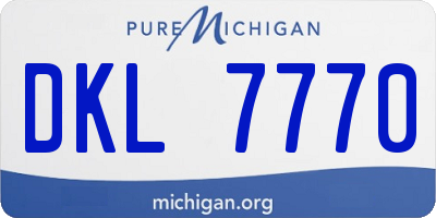 MI license plate DKL7770