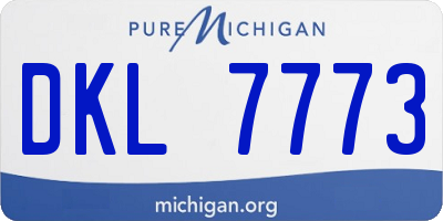 MI license plate DKL7773