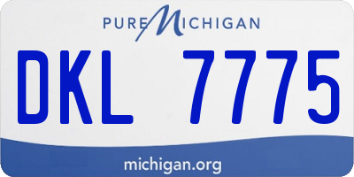 MI license plate DKL7775