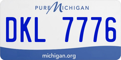 MI license plate DKL7776