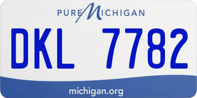 MI license plate DKL7782