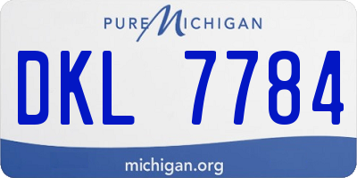 MI license plate DKL7784