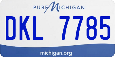 MI license plate DKL7785