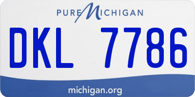 MI license plate DKL7786