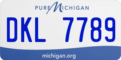 MI license plate DKL7789
