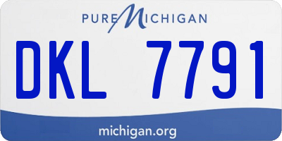 MI license plate DKL7791