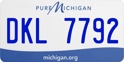 MI license plate DKL7792
