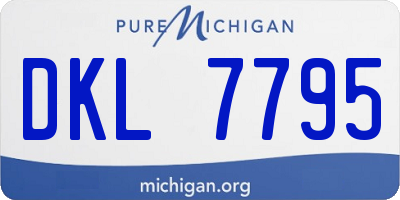MI license plate DKL7795