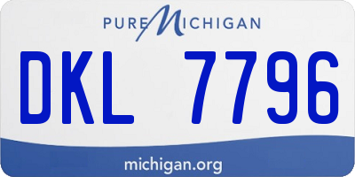 MI license plate DKL7796