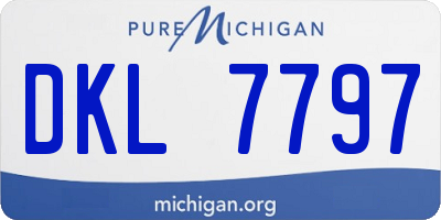 MI license plate DKL7797