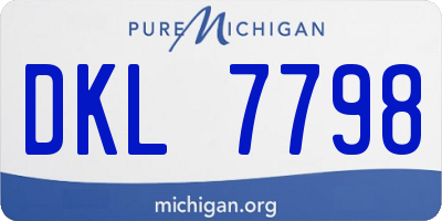 MI license plate DKL7798