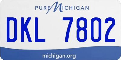 MI license plate DKL7802