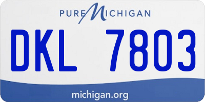 MI license plate DKL7803