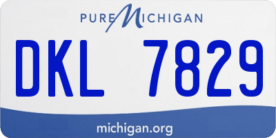 MI license plate DKL7829