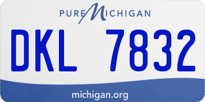 MI license plate DKL7832