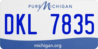 MI license plate DKL7835