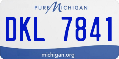 MI license plate DKL7841