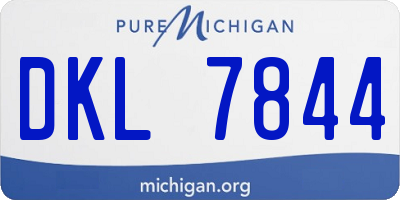 MI license plate DKL7844