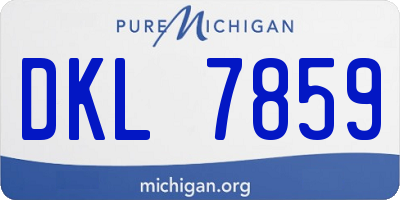 MI license plate DKL7859