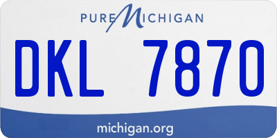 MI license plate DKL7870