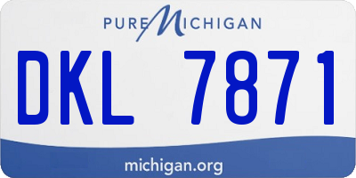 MI license plate DKL7871