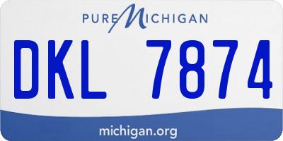 MI license plate DKL7874