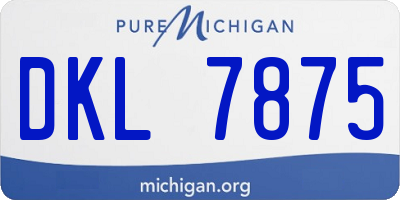 MI license plate DKL7875
