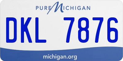 MI license plate DKL7876