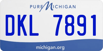 MI license plate DKL7891