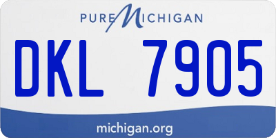 MI license plate DKL7905