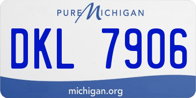 MI license plate DKL7906