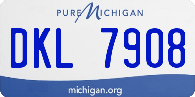 MI license plate DKL7908