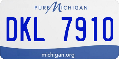 MI license plate DKL7910