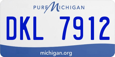 MI license plate DKL7912
