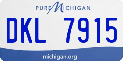 MI license plate DKL7915