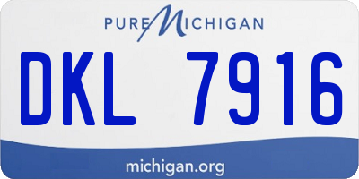 MI license plate DKL7916