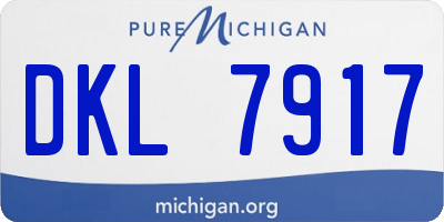 MI license plate DKL7917