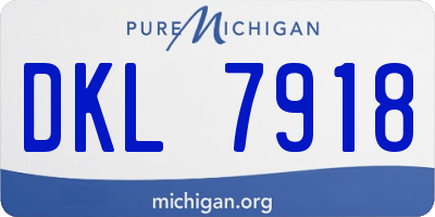 MI license plate DKL7918