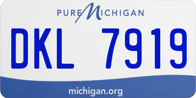 MI license plate DKL7919