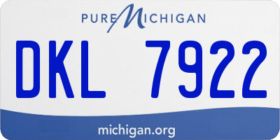 MI license plate DKL7922