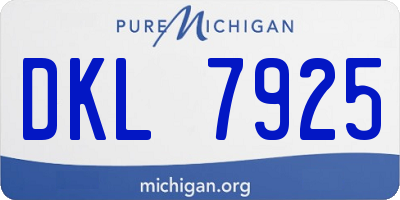 MI license plate DKL7925
