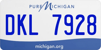 MI license plate DKL7928