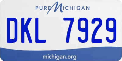 MI license plate DKL7929