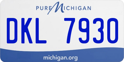 MI license plate DKL7930